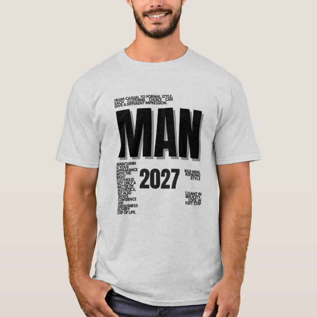 T-shirt Inspirational Fashion Statement Typography Art (Devant)