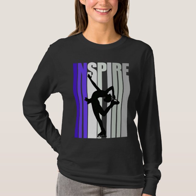 T-shirt Inspirational Motivational Ice Skating Instructor  (Devant)