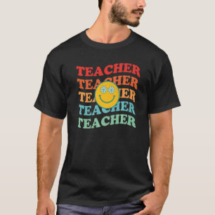 T-shirt Inspirationnel Coloré Élémentaire Thé Rétro de l'é