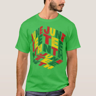 T-shirt Inspiré de l'Africain géométrique du 19e juin