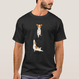T-shirt Inspirer Expirer Jack Russell Terrier   Yoga Chien