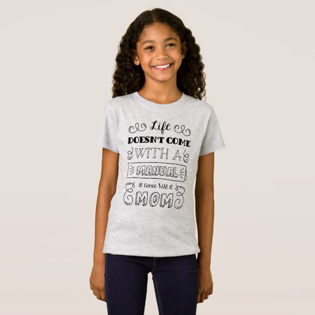T-Shirt Inspirer la vie et la citation de maman | Jersey S (Devant entier)