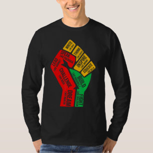 T-shirt Inspirer les leaders noirs Poing de puissance main
