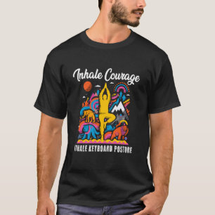 T-shirt Inspirez Courage Expirez Posture de Clavier