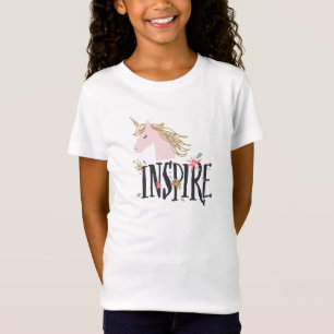 T-Shirt Inspirez la licorne de crinière d'or de