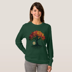 T-shirt Inspiring Autumn Tree of Personal Growth Art