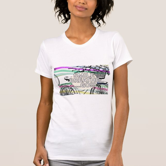 T-shirt inspiring shirt bike themed shirt love, adventure (Devant)