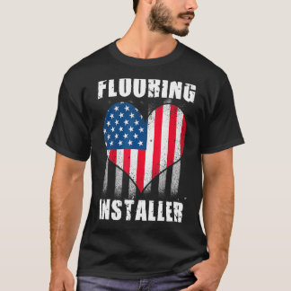 T-shirt Installation du plancher de l'entrepreneur