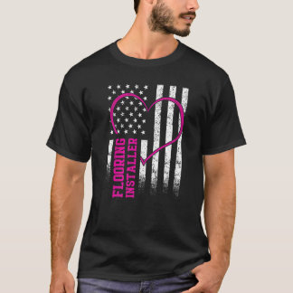 T-shirt Installation du plancher de l'entrepreneur du sous