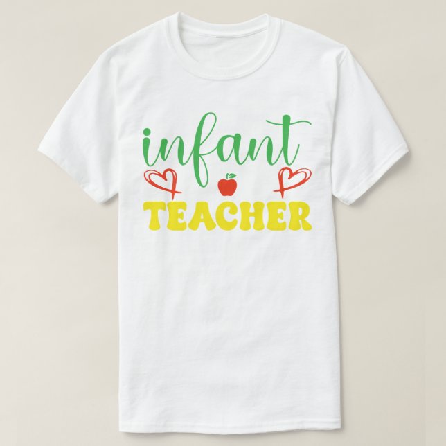 T-shirt institutrice de nouveau à l'école (Design devant)