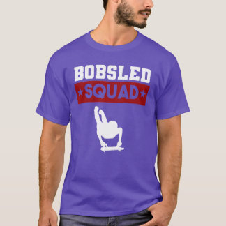 T-shirt Instructeur de bobsleigh Sport d'hiver Bobsled vin