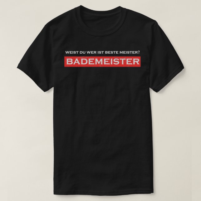 T-shirt instructeur de natation de garde à vie allemand (Design devant)