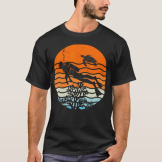 T-shirt Instructeur de plongée en scaphandre rétro vintage