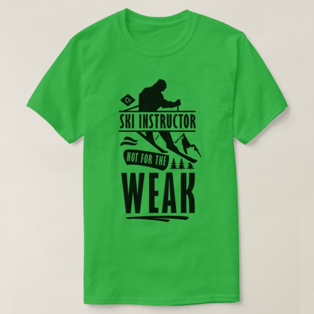T-shirt Instructeur de ski moniteur de ski 2 (Design devant)
