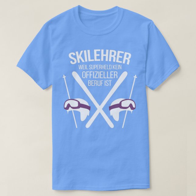 T-shirt Instructeur de ski ski sur l'idée cadeau de vacanc (Design devant)