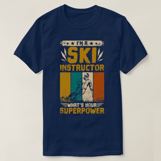 T-shirt Instructeur de ski vintage (Design devant)