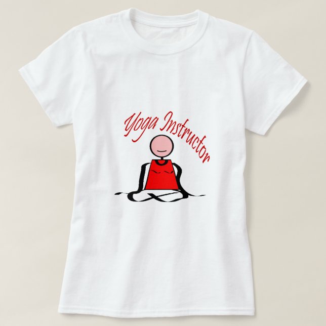 T-shirt Instructeur de yoga---Chiffre de bâton de position (Design devant)