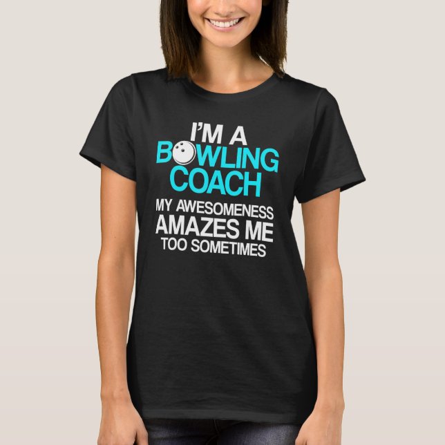 T-shirt Instructeur d'équipe de Bowling Coach 21 (Devant)