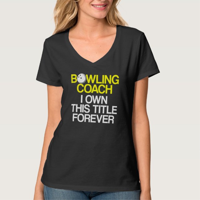 T-shirt Instructeur d'équipe de Bowling Coach Player 6 (Devant)