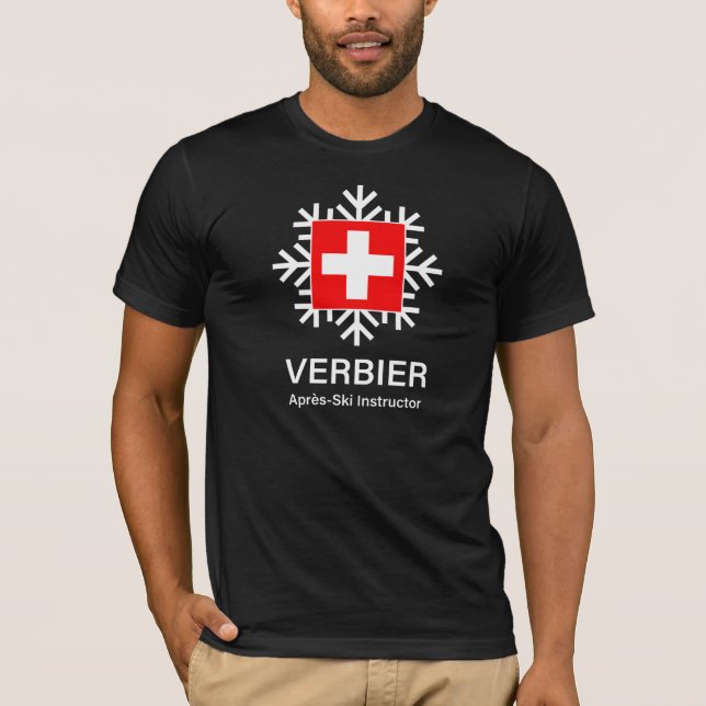 T-shirt Instructeur suisse d'Apres-Ski de Verbier (Devant)