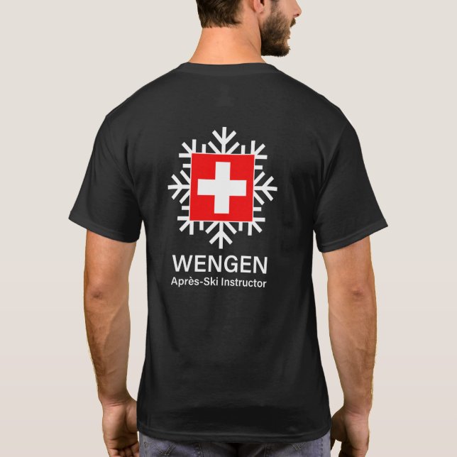T-shirt Instructeur suisse d'Apres-Ski de Wengen (Dos)