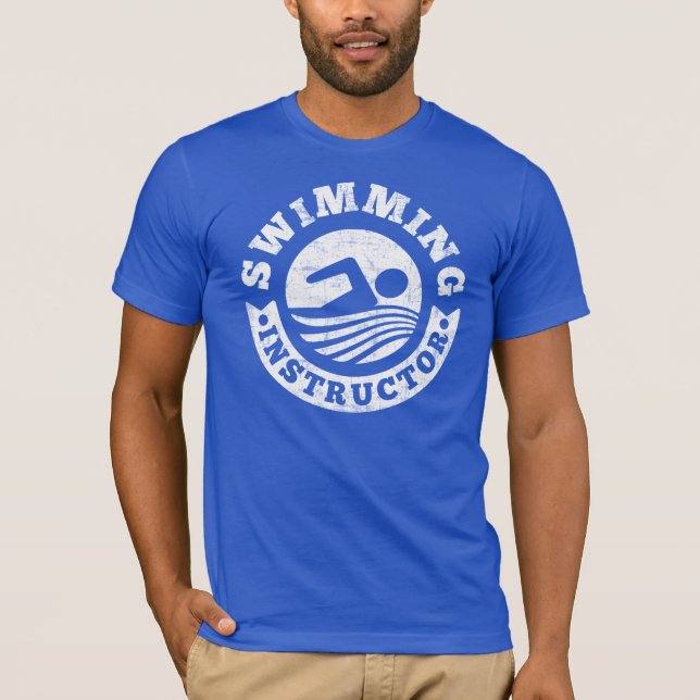 T-shirt Instructeur vintage de natation (Devant)