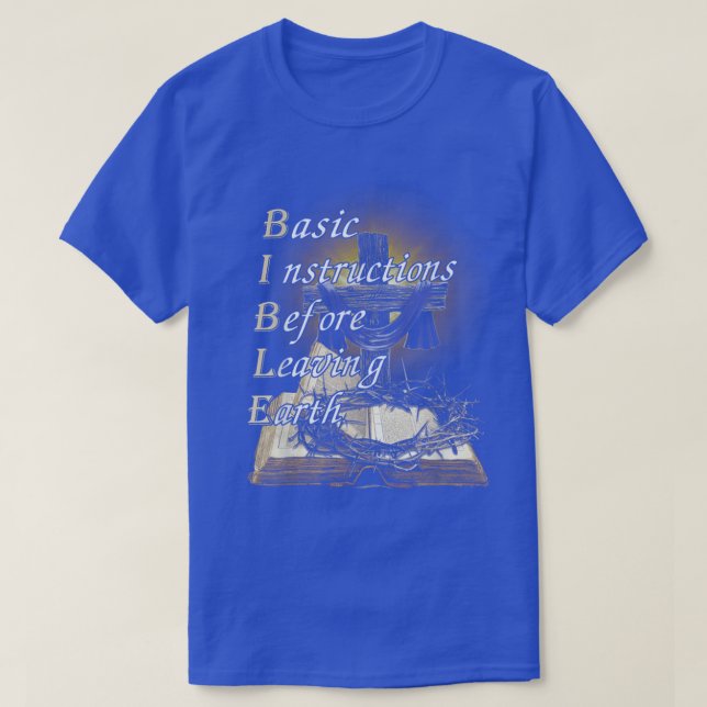 T-shirt Instructions de base avant de quitter la Terre (Design devant)