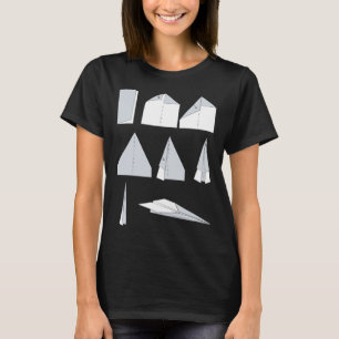 T-shirt Instructions pour avion en papier technologie de p