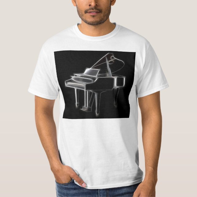T-shirt Instrument classique musical de piano à queue (Devant)