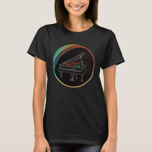 T-shirt Instrument de piano pour piano musicien Clavier Pl