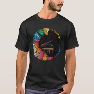 T-shirt Instrument de piano pour piano musicien Clavier Pl