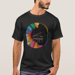 T-shirt Instrument de piano pour piano musicien Clavier Pl