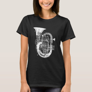 T-shirt Instrument en laiton de dessin Tuba