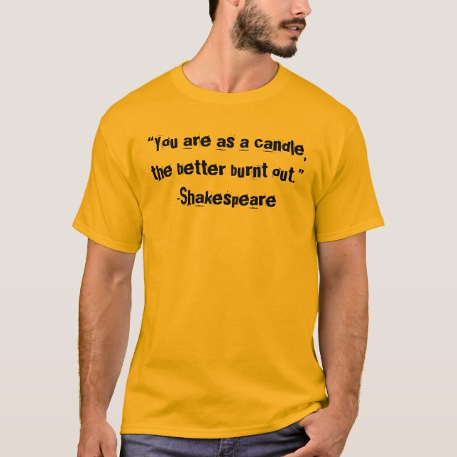 T-shirt Insulte Shakespeare. Humour de chemise (Devant)