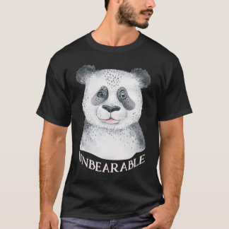 T-shirt Insupportable L'ours peint à la main mignon avec u