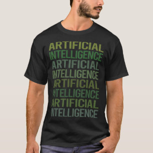 T-shirt Intelligence artificielle IA Texte Vert