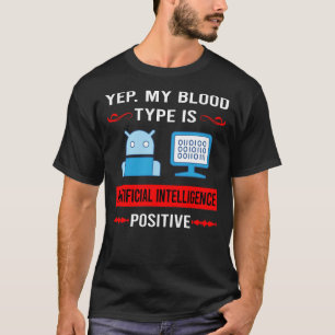 T-shirt Intelligence artificielle Type de sang AI