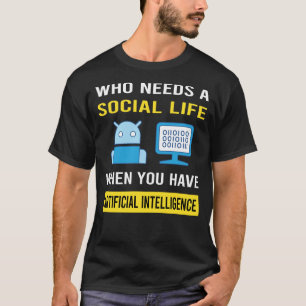 T-shirt Intelligence artificielle Vie sociale IA