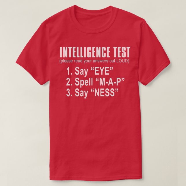 T-shirt Intelligence Test (Design devant)