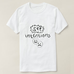 T-shirt Intentions – Typographie de Mentalité