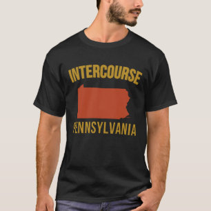 T-shirt Intercourse Pennsylvania Map, Lancaster Pa