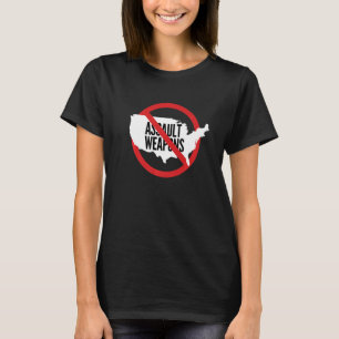 T-shirt Interdiction des armes d'assaut Carte des signes d