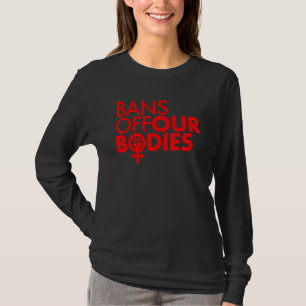 T-shirt Interdictions de nos corps Femmes Power Poing Roug