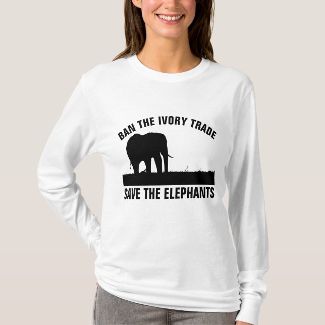 T-SHIRT INTERDIRE LE COMMERCE D'IVOIRE, ENREGISTRER LES T- (Devant)