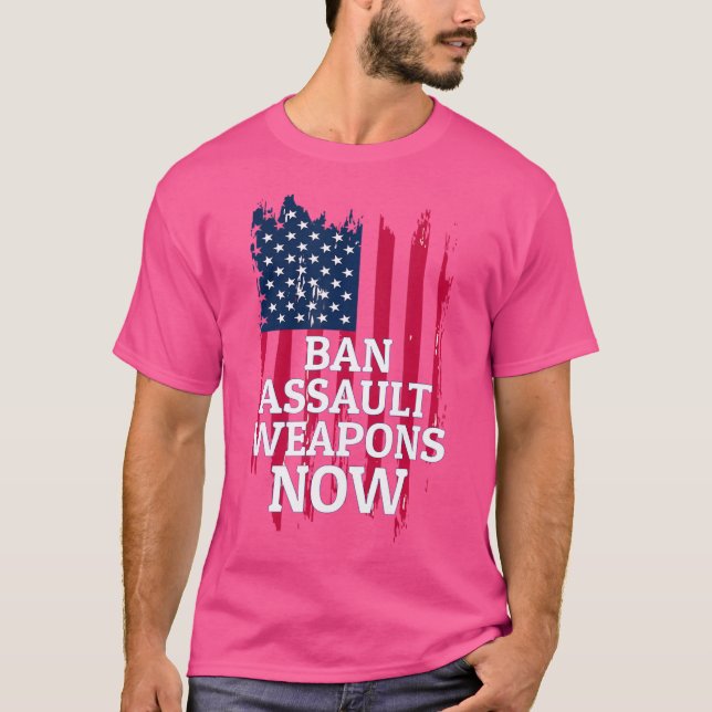 T-shirt Interdire Les Armes D'Assaut Maintenant Pour Les M (Devant)