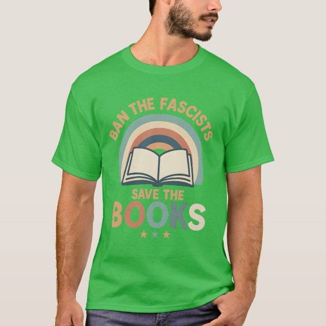 T-SHIRT INTERDIRE LES FASCISTES, SAUVER LES LIVRES (Devant)