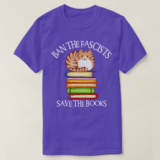 T-shirt Interdire Les Fascistes Sauver Les Livres 14 (Design devant)