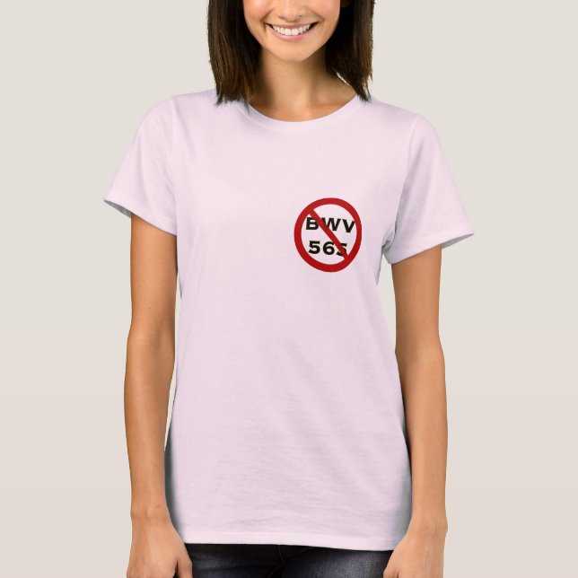 T-shirt interdit par BWV565 (Devant)
