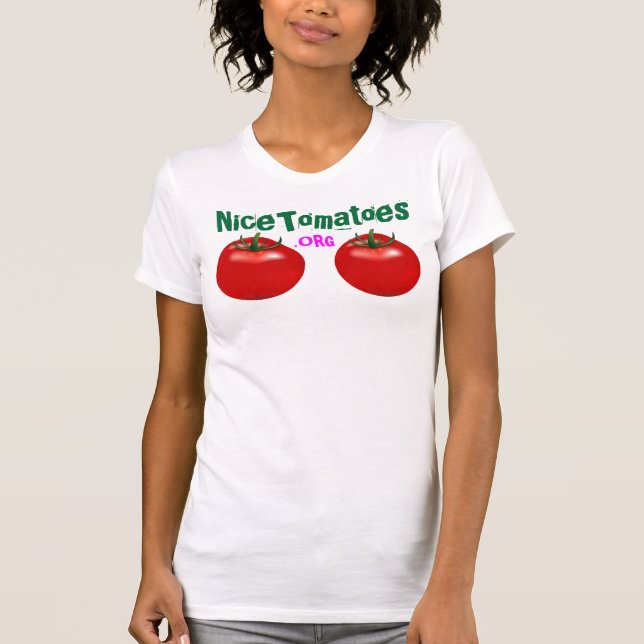 T-shirt intéressant de tomates pour la conscience (Devant)