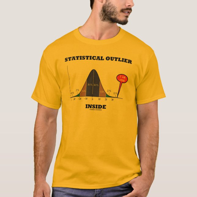 T-shirt Intérieur statistique d'annexe (humour de courbe (Devant)